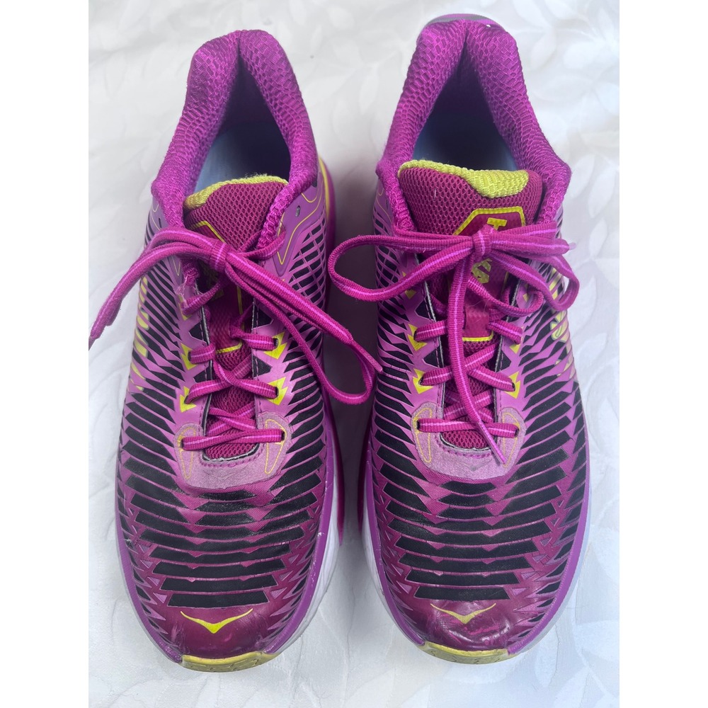 Hoka One One Arahi Womens 10 Pink Yellow Running Shoes 1016259 VPNF Stability